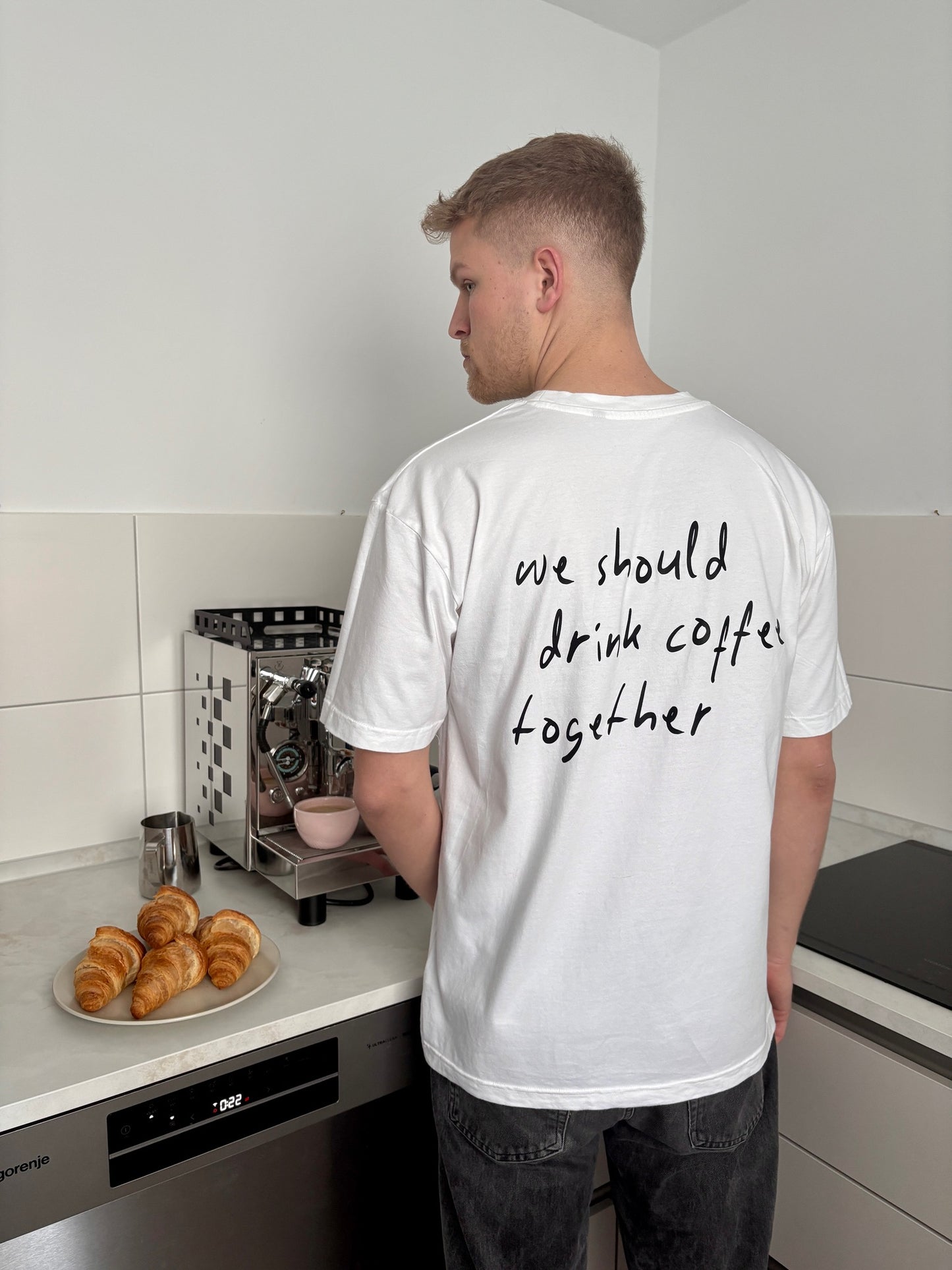 WE SHOULD DRINK COFFEE TOGETHER T-SHIRT