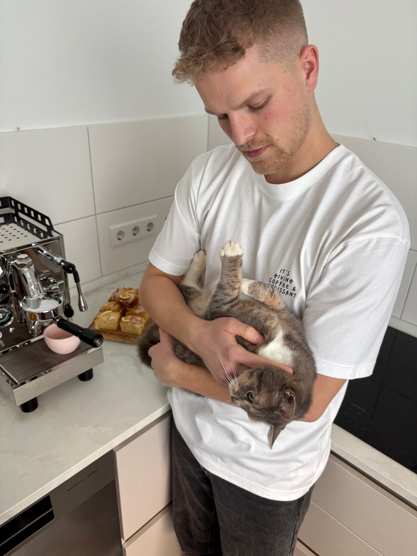 IT'S GIVING COFFEE AND CROISSANT T-SHIRT
