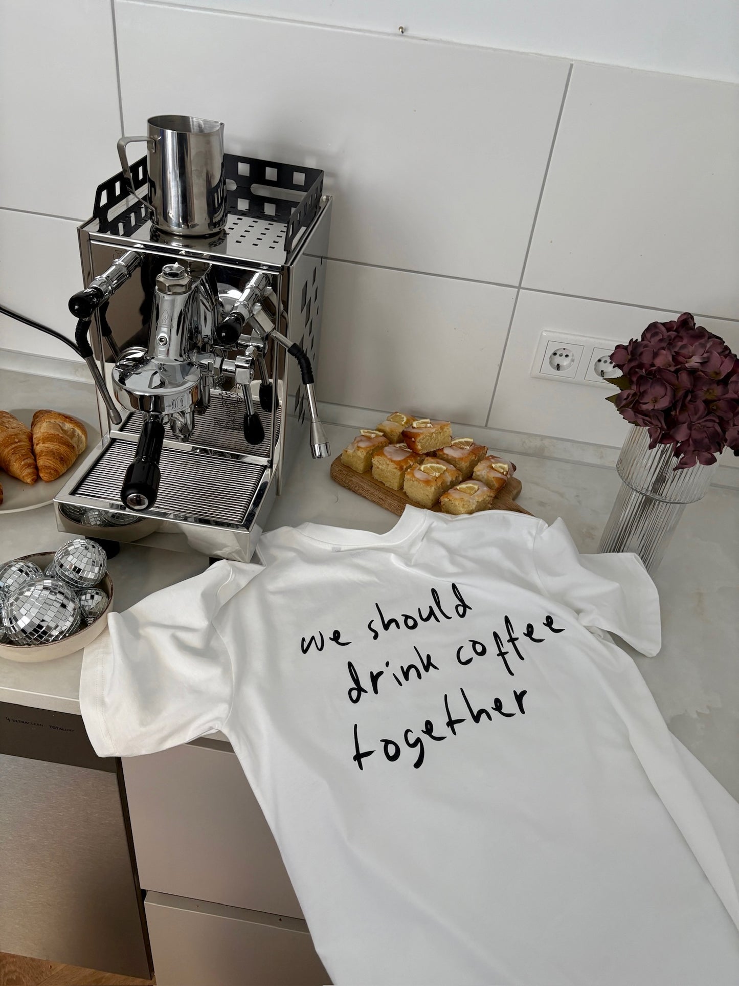 WE SHOULD DRINK COFFEE TOGETHER T-SHIRT